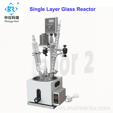 reactor de vidrio de una sola capa de laboratorio de venta caliente de fábrica